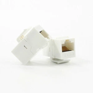 8 x CAT6 5 RJ45 Keystone In-line Coupler Extender Adapter Wall Plate Patch Panel - Picture 1 of 5