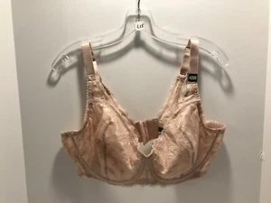 NWT Nude Beige Felina Unlined Underwire Bra Lou Lou US 42DD Lace 115027 L15 - Picture 1 of 3
