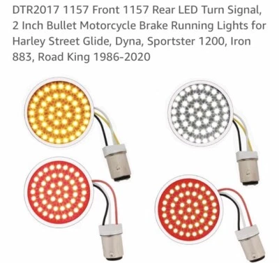 Harley Davidson DTR2017 1157 delantero trasero 1157 señales de giro LED con resistencias de carga  Foto 1 de 4