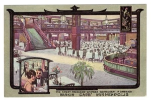 NANKIN CAFE 'MINNEAPOLIS MINNESOTA INNENANSICHT POSTKARTE UM 1920 - Bild 1 von 2