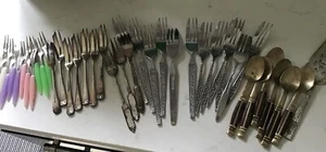 Job Lot Of Vintage Cake/Pastry Forks ,Spoons and Cake Slice - Picture 1 of 9