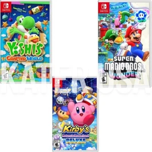 Yoshi's Crafted World & Kirby's DreamLand & Mario Wonder Switch Special Bundle - Picture 1 of 7