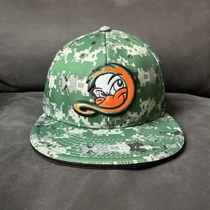 Long Island Ducks Baseball Fitted Cap Hat Digital Camouflage Mens Sz M/L - Picture 1 of 7