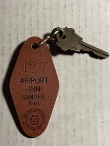 Airport Inn Hotel Motel Key Fob & Key Gander Newfoundland Canada Rare #127 - Picture 1 of 2