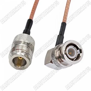 N Female Jack to BNC Male Plug Right Angle RF Pigtail Cable RG316 15cm to 5m - Picture 1 of 3