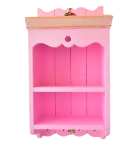 Wall Cabinet pink hand painted 52x27x13 cm (Wandschrank rose handgemalt) - Picture 1 of 12