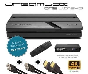 Sintonizador Multistream Dreambox One Ultra HD 2x DVB-S2X 4K 2160P E2 Linux Doble Wifi - Imagen 1 de 7