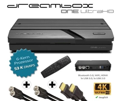 Dreambox One Ultra HD 2x DVB-S2X Multistream Tuner 4K 2160p E2 Linux Dual Wifi - Bild 1 von 4