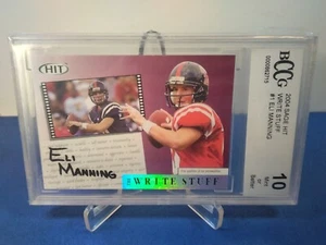 Eli Manning RC 2004 Sage Hit The Write Stuff Graded BCCG 10!! - Picture 1 of 5