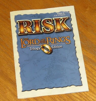 RISK Señor de los Anillos Trilogía Juego Parte Manual de Instrucciones 2003 Hasbro Foto 1 de 3