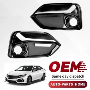 For Honda Civic Hatchback FK7 2017-21 Front Bumper Fog Light Garnish Trim Cover - Picture 1 of 8