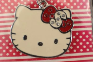 Hello Kitty NECKLACE S Initial Pendant Metal 21.5" Chain Original Packaging NOS - Picture 1 of 7