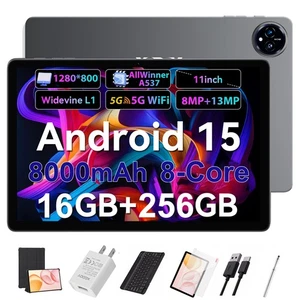 Octa-Core 2025 Newest Android 15 tablet 11 Inch HD tablet 16GB RAM 256GB 8000mAh - Picture 1 of 10