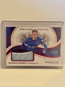 2023-24 Panini Immaculate Heralded Materials Mykhailo Mudryk Chelsea 11/30 Patch - Picture 1 of 2