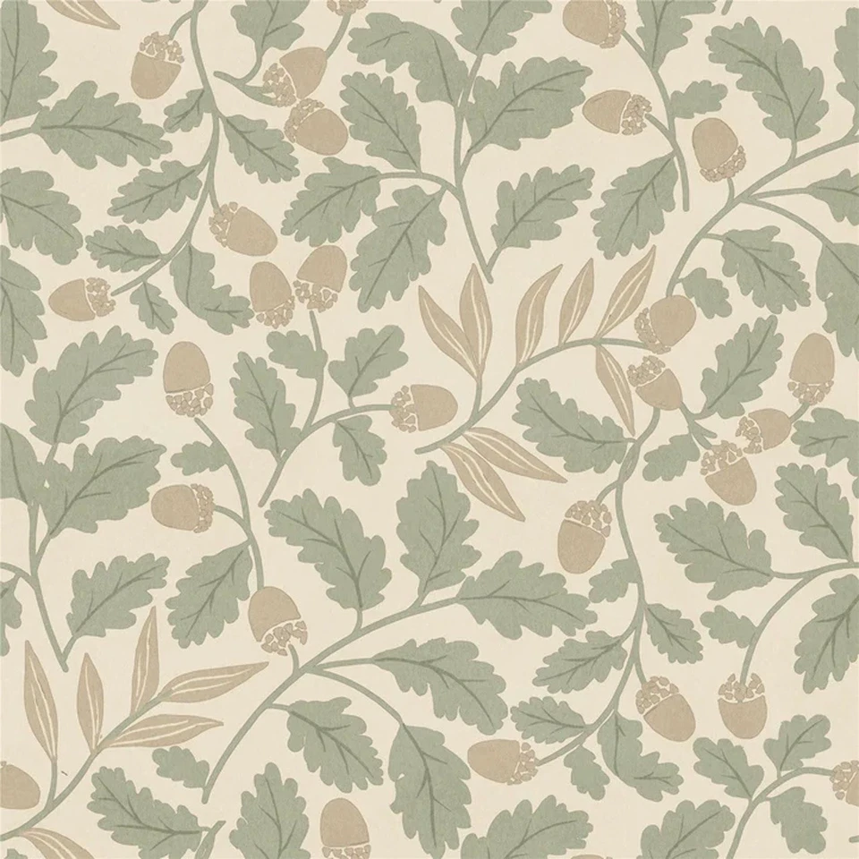 Arthouse Acorn Trail Wallpaper Sage Green 100359AH Country Style Home Decoration