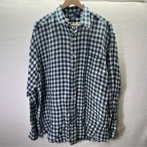Polo Ralph Lauren Linen Gingham Checkered Button up Shirt Mens L Preppy 2655 - Picture 1 of 7