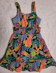 Sleeveless SMALL 6/7 Side Cut Dress W/pockets Flourescent Cat & Jack Brand New - Picture 1 of 3