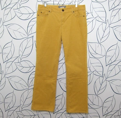 J. Crew Yellow 5-Pocket Bootcut Flared Corduroy Pants Women’s Size 12 Reg - Image 1 of 4