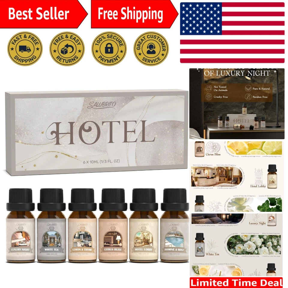 Luxury Essential Oil Set for Diffuser & Candle Making - Aromatherapy Bliss - Image 1 of 4