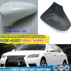 Pearl White Driver Side Mirror Cover for Lexus LS460 LS600h 2013 2014 2015 2016 - Picture 1 of 6