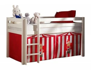 Hochbett Pino Spielbett Kinderbett Einzelbett Weiß / Zirkus - Bild 1 von 1