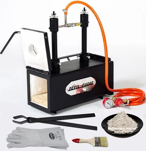 DFPROF2+2D GAS PROPAN SCHMIEDE Ofen Brenner Messerbau Schmied Hufschmied - Bild 1 von 12
