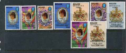 Belize #628-633 Princess Diana Complete Set [Mint Never Hinged] Cover