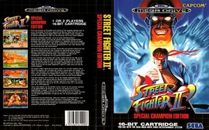 - Street Fighter 2 Mega Drive PAL Box Art Case Insert Cover Only - Picture 1 of 1