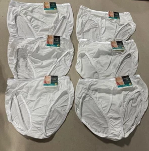 6 Pc Vanity Fair Illumination HI-CUT brief 13108 Sz 6 7 8 9 10 WHITE $5 Bucks EA - Picture 1 of 8