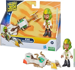 Star Wars Young Jedi Adventures Kai Brightstar And Speeder Bike FIGURE VEHICLE - Picture 1 of 5