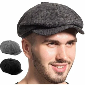 Herren Barett Hute Schiebermütze Efeu Cabbie Baskenmütze Kappe Cap L8O3 K6P V1H7 - Picture 1 of 9