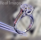 3Ct Round Cut Lab-Created Diamond Solitaire Valentine Ring 14k White Gold Plated