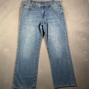 Jeans uomo marca Lucky 36x30 blu lavaggio medio relaxed dritto 5 tasche denim - Foto 1 di 12