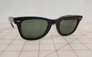 VINTAGE B&L RAY BAN L2009 VPAS BLACK EBONY G15 UV WAYFARER 5024 SUNGLASSES - Picture 1 of 12