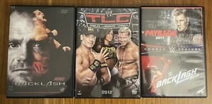 WWE PPV DVD (Lot Of 3) TLC 2012, Payback/Backlash 2017 Combo, Backlash 2005 - Picture 1 of 2
