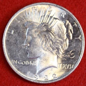 1922-P Peace Dollar 90% Silver Coin High Grade PE340 - Picture 1 of 2