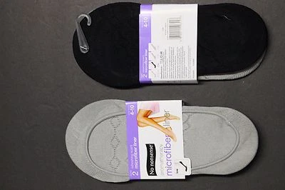 2 pares de calcetines tobilleros bajos delineadores de microfibra aromaterapia sin tonterías talla 4-10  Foto 1 de 4