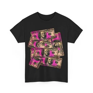 MONEY DOLLAR BILLS BENJAMINS GRAPHIC TEE TSHIRT SHIRT DOPE STREET ART HIP HOP - Picture 1 of 41