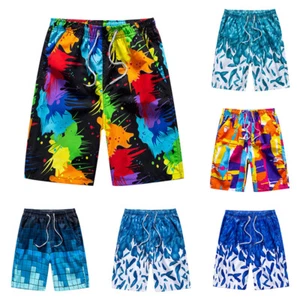 Mens Swimming Board Shorts Swim Shorts Trunks Swimwear Beach Summer Hawaiian ρ - Picture 1 of 17