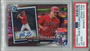 Topps Chrome 2017 Baseball Now And Then Chase Card #20 Mike Trout PSA 10 - Picture 1 of 2