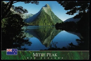 Mitre Peak Mountain Milford Sound New Zealand Postcard - Picture 1 of 2