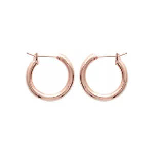 Pendientes De Aro Tubulares Diámetro 2cm Baño De Oro Rosa 18 Quilates 750/1000 - Imagen 1 de 1