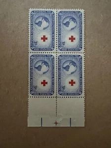 US Stamps Scott 1016 1952 Red Cross Plate Block VF/CF MNH OG - Picture 1 of 2