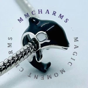 Silber S925 - ORCA Killerwal - Europäischer Charm & Beutel - Seaworld Delfin - Bild 1 von 5