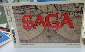 SAGA MINI PÓSTER AUTOADHESIVO PEGATINA OOP METAL ROCK VINTAGE 1983 - Imagen 1 de 2