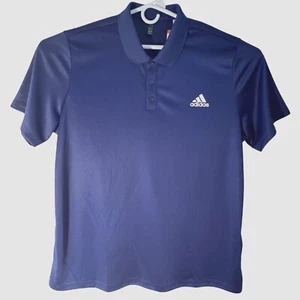 Adidas Mens 2XL Golf D2M Polo Shirt Dark Navy Blue Athletic Moisture Wick XXL - Picture 1 of 9