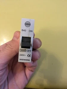 WYLEX 40A Type B Push/Plug-In Circuit Breaker ~B40 40 Amp MCB - Picture 1 of 3