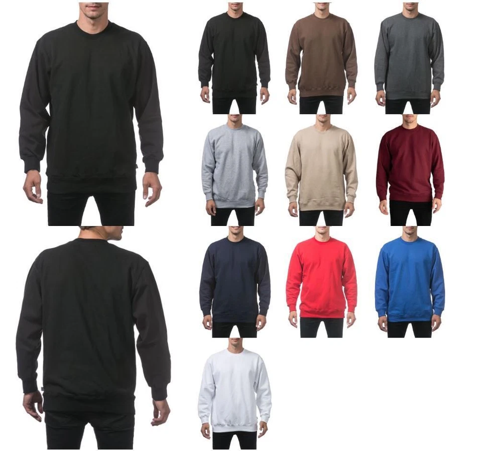 Pro Club Heavyweight Crew Neck Fleece Pullover Sweatshirts (13oz) - Image 1 of 1