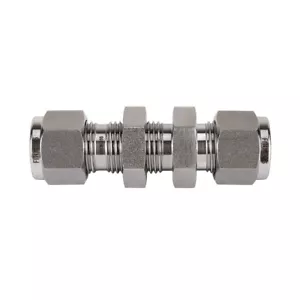 FITOK 316 SS Bulkhead Union 1/2" Tube OD Compression Fitting, SS-BU-FL8 - Picture 1 of 4