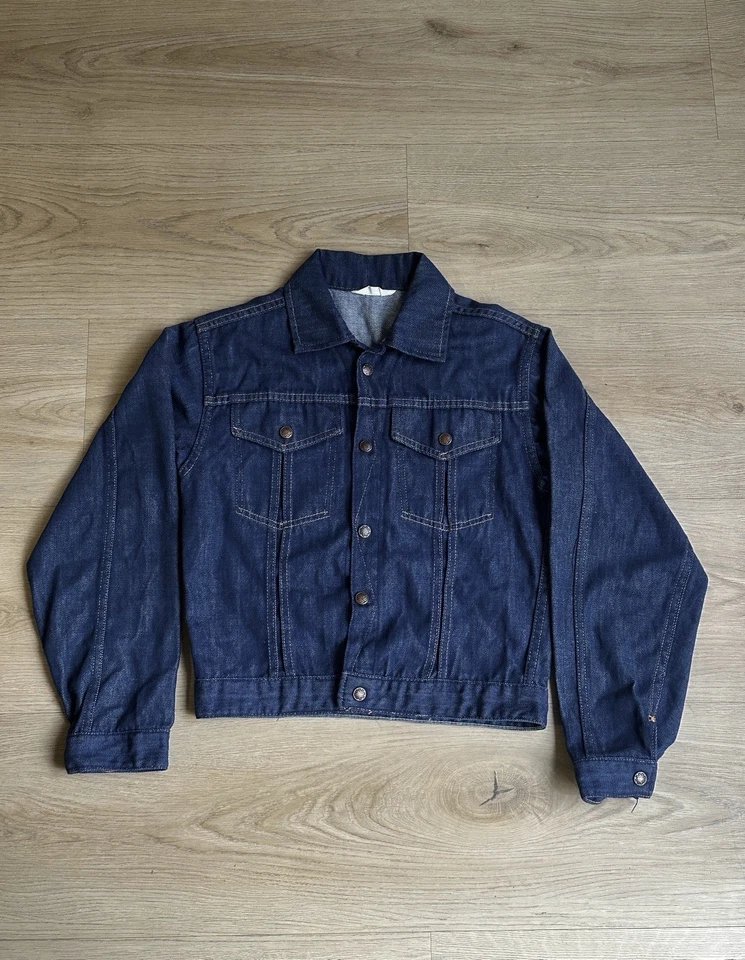 Chaqueta de Camionero Vintage Montgomery Ward Denim Años 60 Azul Cierre a Presión Dos Bolsillos Foto 1 de 4